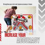 Snipers Edge Hockey Shooting Tarp – 7 by 16 ft Tarp Made of Heavy Duty Vinyl, Training Backstop - Develop a Stronger and More Accurate Shot, Indoor/Outdoor, Protects Walls & Windows, 5-Target Design