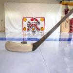 Snipers Edge Hockey Shooting Tarp – 7 by 16 ft Tarp Made of Heavy Duty Vinyl, Training Backstop - Develop a Stronger and More Accurate Shot, Indoor/Outdoor, Protects Walls & Windows, 5-Target Design