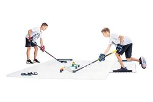 Hockey Revolution My Puzzle Durable Flooring Tiles - Slick Interlocking Training Surface for Stickhandling, Shooting, Passing - Build Your Own Platform (8 Tiles (9.39 sqft)