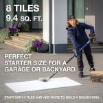 Hockey Revolution My Puzzle Durable Flooring Tiles - Slick Interlocking Training Surface for Stickhandling, Shooting, Passing - Build Your Own Platform (8 Tiles (9.39 sqft)