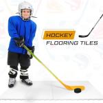 Fabbay 8 Pack Dryland Synthetic Ice Hockey Tiles 12x12 Floor Mat Hockey Training Equipment for Shooting Stickhandling Practice (12 x 12,White)