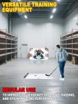kasifei – Hockey Shooting Pad with Rebounder, 48'' x 24'' Professional Hockey Training Equipment for Shooting, Synthetic Ice for Hockey Passing and Stickhandling