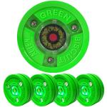 Green Biscuit Alien Hockey Pucks 4 Pack - Lights Up!