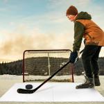 Fabbay 8 Pack Dryland Synthetic Ice Hockey Tiles 12x12 Floor Mat Hockey Training Equipment for Shooting Stickhandling Practice (12 x 12,White)