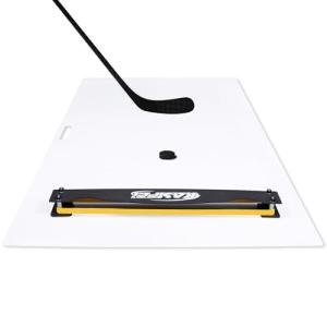 kasifei Professional Hockey Shooting Pad with Puck Rebounder - 60" x 30" Synthetic Ice Surface - Portable Training Equipment for Shooting, Passing and Stickhandling Performance