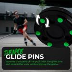 Green Biscuit Roller Hockey Pucks, 4 Pack