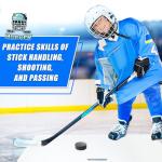 Deekin Hockey Shooting Pad Pucks Board Practice Shooting Stickhandling Heavy Duty Ice Hockey Training Aid with Handle for Kids Adults Puck(Normal Style,24 x 16 Inch)
