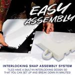 Franklin Sports Synthetic Ice Hockey Shooting Pad - Fake Ice Dryland Tiles for Shot Training Stick Handling Skills Practice - Hockey Training Equipment - 4' x 3' Feet