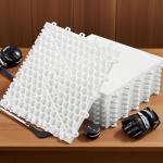 Sibosen 8 PCS Hockey Floor Tiles Mats, Interlocking Dryland Synthetic Ice Tiles for Hockey Training Equipment Board for Shooting Outdoor Indoor, Expandable & Easy Install
