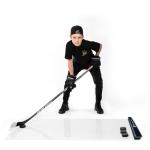 ACE HOCKEY Shooting Pad 30" x 60" with Puck Passer - Synthetic Ice Mat Hockey Puck Rebounder Included - 12.5 sqft Shoot Pad with Double Sided Passer for One Timers - Practice Hockey Shooting, Passing