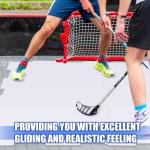 Maasechs 3 Pack Dryland Hockey Ice Tiles, 19 x 38 Inch Large Synthetic ice Tiles Artificial Double Sided Hockey Shooting Pads outdoo Rink for Shooting Passing Practices