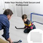 Tideme 16 PCS Hockey Floor Tiles Mats, 9.8 x 9.8 Inches Dryland Synthetic Ice Tiles for Hockey Floor, Hockey Mats, Hockey Training Equipment Boards for Shooting Outdoor, White