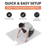 ACE HOCKEY Hockey Tiles - 20 sqft Off-Ice Training for Stickhandling & Shooting - 9-Pack Durable Interlocking HDPE Dryland Hockey Practice Surface for At-Home, Backyard, Garage, Synthetic Ice Mat