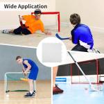 Tideme 16 PCS Hockey Floor Tiles Mats, 9.8 x 9.8 Inches Dryland Synthetic Ice Tiles for Hockey Floor, Hockey Mats, Hockey Training Equipment Boards for Shooting Outdoor, White