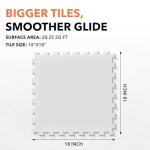 ACE HOCKEY Hockey Tiles - 20 sqft Off-Ice Training for Stickhandling & Shooting - 9-Pack Durable Interlocking HDPE Dryland Hockey Practice Surface for At-Home, Backyard, Garage, Synthetic Ice Mat