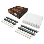 Ice Hockey Home Training Kit: 10 Pcs Synthetic Ice Tiles + 4 Puck Stopper edgings + 4 Rebounder Foams – Skating, Stickhandling, Passing & Shooting Drills