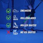 Skate Anytime Precision Dryland Hockey Tiles – Expandable Off-Ice Hockey Training Zones for Stickhandling, Passing & Shooting (Gray, Quick Hands Zone → 25 sq ft)