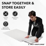ACE HOCKEY Dryland Flooring Tiles for Hockey Training - 8-Pack Hockey Tiles (9.4 sqft) for Shooting, Passing, Stickhandling - Not Skateable Synthetic Ice Tiles for Hockey Practice