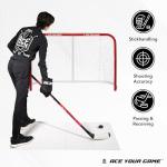 ACE HOCKEY Dryland Flooring Tiles for Hockey Training - 8-Pack Hockey Tiles (9.4 sqft) for Shooting, Passing, Stickhandling - Not Skateable Synthetic Ice Tiles for Hockey Practice