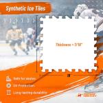 Ice Hockey Home Training Kit: 10 Pcs Synthetic Ice Tiles + 4 Puck Stopper edgings + 4 Rebounder Foams – Skating, Stickhandling, Passing & Shooting Drills