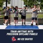 Skate Anytime Precision Dryland Hockey Tiles – Expandable Off-Ice Hockey Training Zones for Stickhandling, Passing & Shooting (Gray, Quick Hands Zone → 25 sq ft)