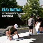 Skate Anytime Precision Dryland Hockey Tiles – Expandable Off-Ice Hockey Training Zones for Stickhandling, Passing & Shooting (Gray, Quick Hands Zone → 25 sq ft)