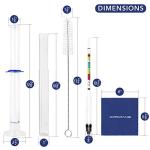Circrane Hydrometer and Glass Test Jar Set