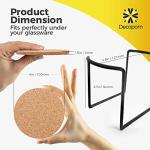 16pc Cork Coaster Set with Metal Holder