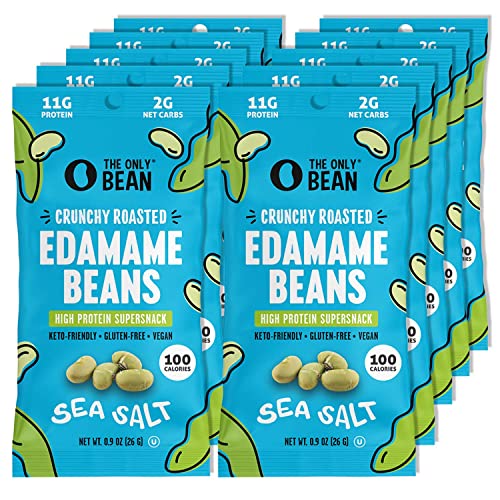 Crunchy Sea Salt Edamame Snacks, Low Carb, High Protein