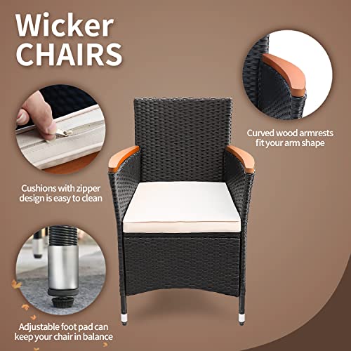 Flamaker 9 Piece Outdoor Dining Set with Cushions