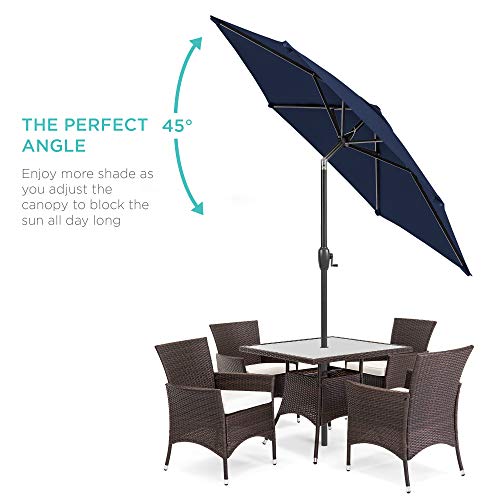 Navy Blue 7.5ft Heavy-Duty Patio Umbrella