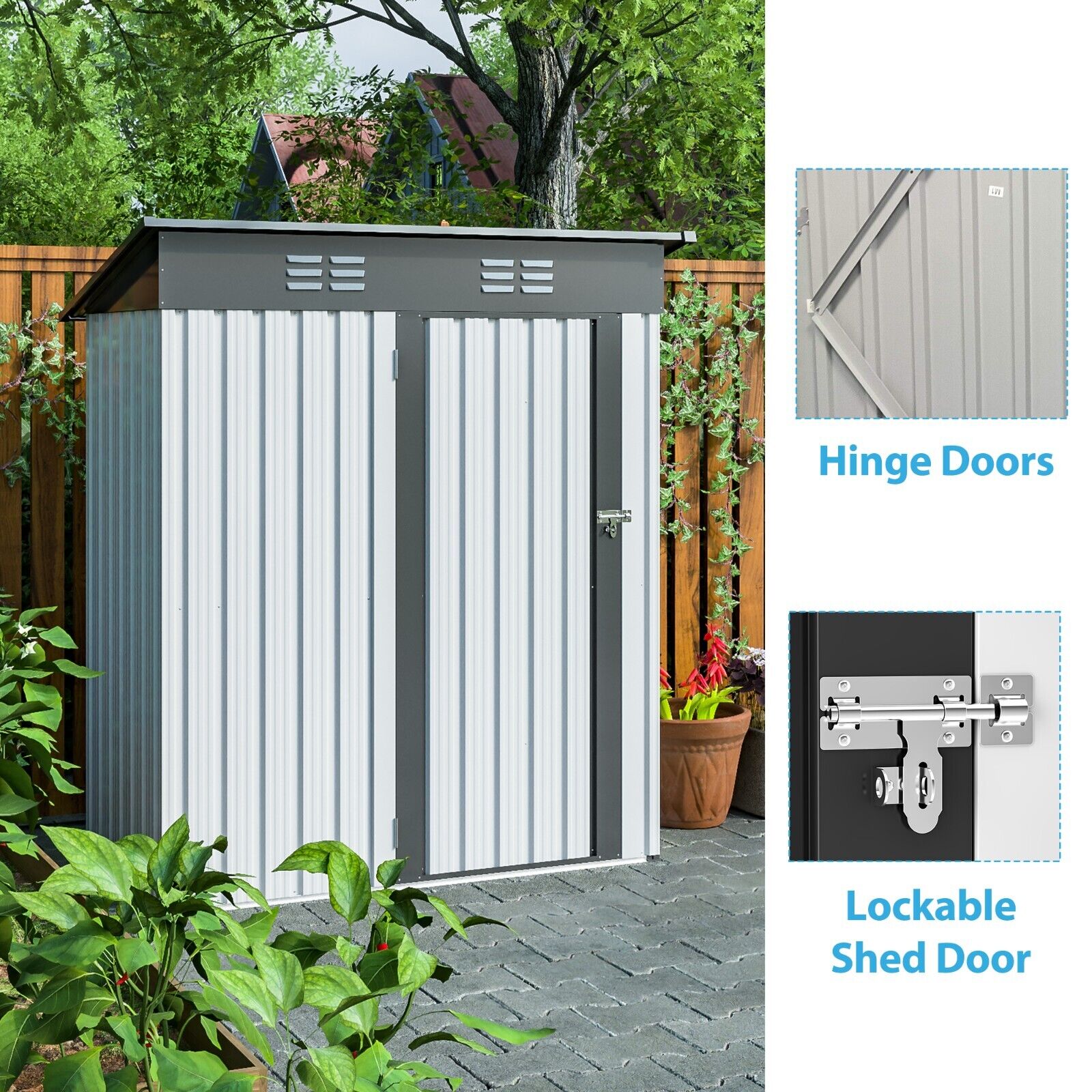 5' x 3' Large Outdoor Tool Storage Shed