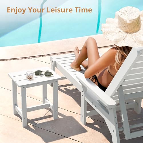 LUE BONA Weather Resistant Outdoor Side Table