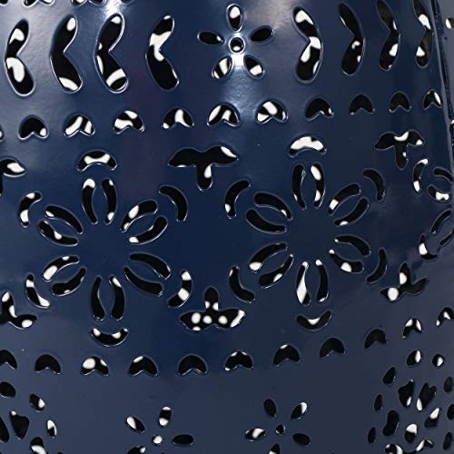 Lilac Outdoor Iron Side Table – Dark Blue