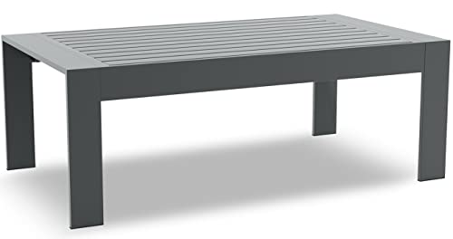 LayinSun Aluminum Rectangle Patio Coffee Table