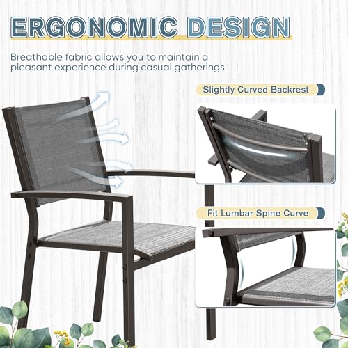 Set of 6 Stackable Outdoor Dining Chairs