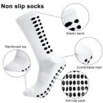 Men's Anti-Slip Grip Socks for Sports – 3 Pairs