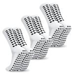 Men's Anti-Slip Grip Socks for Sports – 3 Pairs
