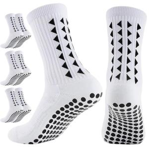 OnseToday Non-Slip Soccer Socks with Grip - 3 Pairs