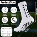 OnseToday Non-Slip Soccer Socks with Grip - 3 Pairs