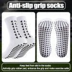 OnseToday Non-Slip Soccer Socks with Grip - 3 Pairs