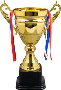 MSYU Large Gold Trophy Cup for Soccer Tournaments