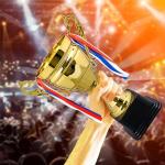 MSYU Large Gold Trophy Cup for Soccer Tournaments