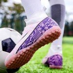 Biayvisas High Ankle Soccer Cleats for Turf