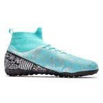 Curunect Turf Soccer Shoes for Boys - Green/Black/Silver