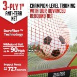2-in-1 Soccer Rebounder with Large and Small Nets