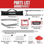 2-in-1 Soccer Rebounder with Large and Small Nets