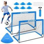 Kids Backyard Soccer Goal Set with Portable Nets
