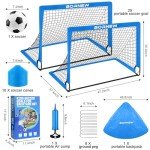 Kids Backyard Soccer Goal Set with Portable Nets