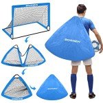 Kids Backyard Soccer Goal Set with Portable Nets